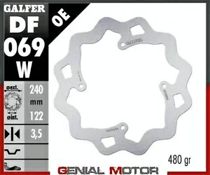 Galfer リア ブレーキ ディスク WAVE FIXED 240x3,5mm HM CRE 250 R 2003 Galfer Rear Brake Disc WAVE FIXED 240x3,5mm HM CRE 250 R 2003 【並行輸入品】