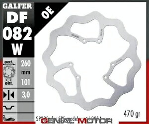 Galfer フロント ブレーキ ディスク WAVE FIXED 260x3mm ホンダ CRF 450 RX 2018 Galfer Front Brake Disc WAVE FIXED 260x3mm HONDA CRF 450 RX 2018 【並行輸入品】