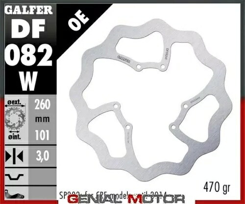 Galfer フロント ブレーキ ディスク ウェーブ固定 260x3mm ホンダ CRF 450 RS 2015 Galfer Front Brake Disc WAVE FIXED 260x3mm HONDA CRF 450 RS 2015 【並行輸入品】
