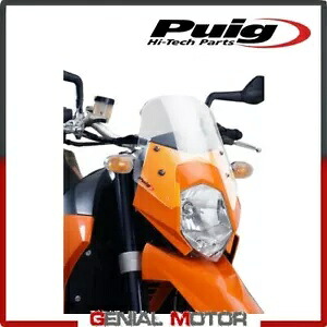 PUIG フロントガラス透明 5053W KTM スーパーモト 950 R 2007 / 2008 PUIG WINDSHIELD TRANSPARENT 5053W for KTM SUPERMOTO 950 R 2007 / 2008 【並行輸入品】