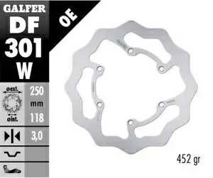 Galfer フロント ブレーキ ディスク ウェーブ固定 250x3mm ヤマハ YZ 250 F 2003 - 2006 Galfer Front Brake Disc WAVE FIXED 250x3mm YAMAHA YZ 250 F 2003 - 2006 【並行輸入品】