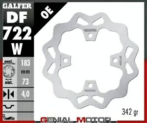 Galfer フロント ブレーキ ディスク WAVE FIXED 183x4mm POLARIS RANGER 700 6X4 efi 2008 Galfer Front Brake Disc WAVE FIXED 183x4mm POLARIS RANGER 700 6X4 efi 2008 【並行輸入品】