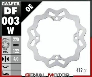 Galfer リア ブレーキ ディスク ウェーブ固定 220x4mm ホンダ CR 250 R 1990-1991 Galfer Rear Brake Disc WAVE FIXED 220x4mm HONDA CR 250 R 1990-1991 【並行輸入品】