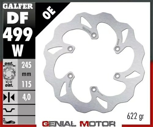 Galfer リア ブレーキ ディスク ウェーブ固定 245X4MM ヤマハ YZ 450 F 60周年記念 2016 Galfer Rear Brake Disc WAVE FIXED 245X4MM YAMAHA YZ 450 F 60th ANNIVERSARY 2016 【並行輸入品】