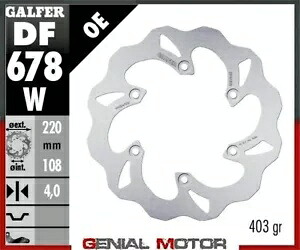 Galfer リア ブレーキ ディスク WAVE FIXED 220x4mm RIEJU MR 200 RANGER 2022 Galfer Rear Brake Disc WAVE FIXED 220x4mm RIEJU MR 200 RANGER 2022 【並行輸入品】