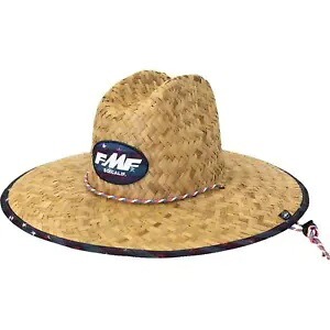 FMF レーシング オールド グローリー ストロー ハット - ナチュラル - フリーサイズ SU23193901 FMF Racing Old Glory Straw Hat - Natural - One Size SU23193901 【並行輸入品】