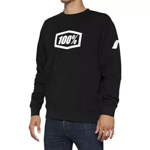 100% アイコン長袖フリース スウェットシャツ - ブラック - XL 20026-00003 100% Icon Long-Sleeve Fleece Sweatshirt - Black - XL 20026-00003 【並行輸入品】