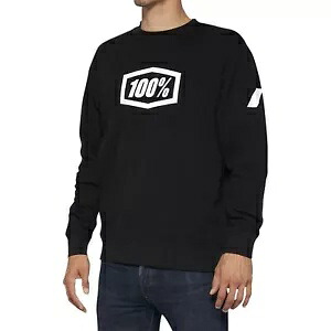 100% アイコン長袖フリース スウェットシャツ - ブラック - M 20026-00001 100% Icon Long-Sleeve Fleece Sweatshirt - Black - Medium 20026-00001 【並行輸入品】