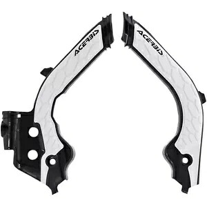 Acerbis X グリップ フレーム ガード ブラック/ホワイト 2733451007 Acerbis X-Grip Frame Guards Black/White 2733451007 【並行輸入品】