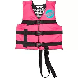 フライ レーシング チャイルド フローテーション ライフ ベスト - ネオン ピンク/ティール 221-30320 Fly Racing Child Flotation Life Vest - Neon Pink/Teal 221-30320 【並行輸入品】
