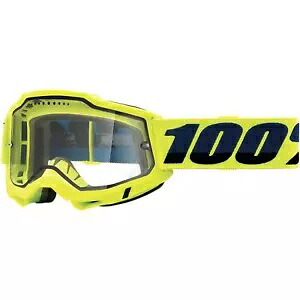 100% ACCURI 2 ENDURO MTB ゴーグル - フルオイエロー - クリア 50016-00003 100% ACCURI 2 ENDURO MTB GOGGLES - FLUO YELLOW - CLEAR 50016-00003 【並行輸入品】