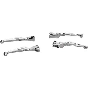 ドラッグ スペシャリティーズ クローム スロット付きレバー DS-273138 Drag Specialties Chrome Slotted Levers DS-273138 【並行輸入品】