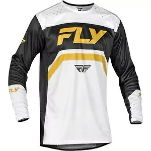 Fly Racing Rayce 自転車ジャージ - ホワイト/ブラック/ゴールド - L 378-055L Fly Racing Rayce Bicycle Jersey - White/Black/Gold - Large 378-055L 【並行輸入品】