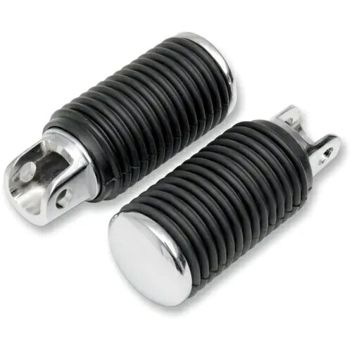 Drag Specialty ドライバーペグ - ラバー - クロムエンド DS-253404 Drag Specialties Driver Pegs - Rubber - Chrome End DS-253404 【並行輸入品】