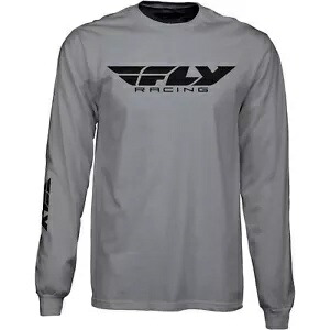 フライレーシング フライコーポレート L/S ティー グレー ミディアム 352-4146M Fly Racing Fly Corporate L/S Tee Grey Medium 352-4146M 【並行輸入品】