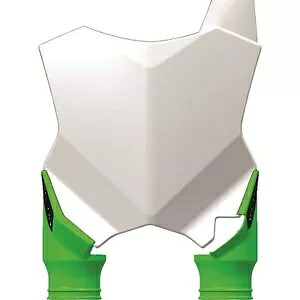 Acerbis フロントナンバープレート ホワイト/グリーン 2527431050 Acerbis Front Number Plate White/Green 2527431050 【並行輸入品】