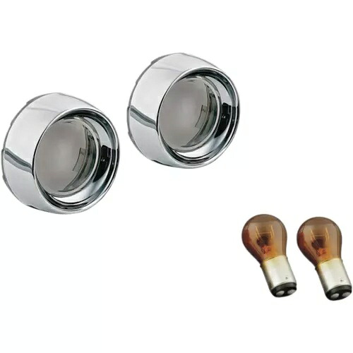 Kuryakyn ディープ ディッシュ ベゼル レンズ付き - アンバー電球 2270 Kuryakyn Deep Dish Bezels with Lens - Amber Bulbs 2270 【並行輸入品】