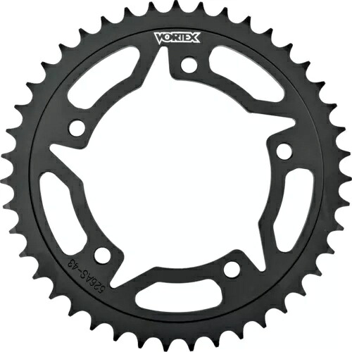 Vortex スチール リア スプロケット ブラック - 520 - 45 歯 452AS-45 Vortex Steel Rear Sprocket Black - 520 - 45-Tooth 452AS-45 【並行輸入品】