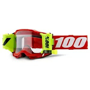 100% Accuri 2 Forecast ゴーグル - ネオンレッド - クリア 50017-00004 100% Accuri 2 Forecast Goggles - Neon Red - Clear 50017-00004 【並行輸入品】