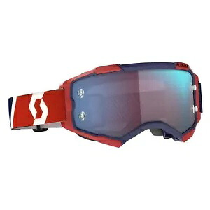 Scott Fury ゴーグル - レッド/ブルー、ブルー クロム ワークス レンズ付き 272828-1228349 Scott Fury Goggles - Red/Blue with Blue Chrome Works Lens 272828-1228349 【並行輸入品】