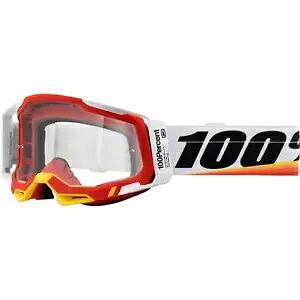 100% Racecraft 2 ゴーグル - アーシャム レッド - クリア 50009-00016 100% Racecraft 2 Goggles - Arsham Red - Clear 50009-00016 【並行輸入品】