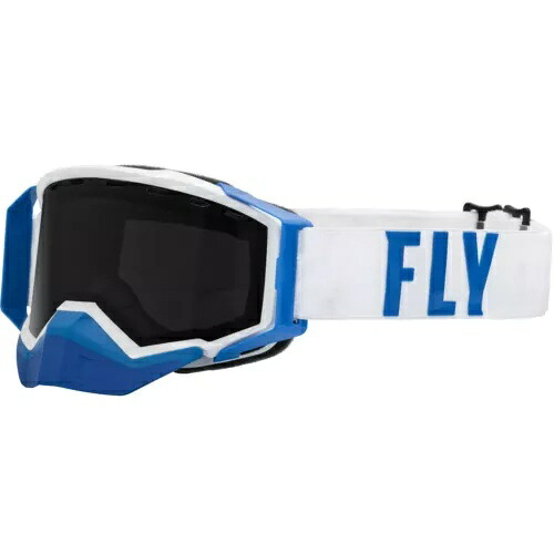 Fly Racing Zone Pro スノー ゴーグル - ホワイト/ブルー 偏光スモークレンズ付き 37-50339 Fly Racing Zone Pro Snow Goggles - White/Blue with Polarized Smoke Lens 37-50339 【並行輸入品】