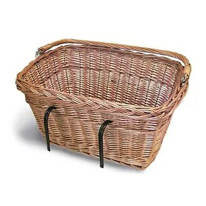 Basil Davos フロント/リア ラタン バイク バスケット ニス仕上げ - ベージュ 15003 Basil Davos Front/Rear Rattan Bike Basket Varnished - Beige 15003 【並行輸入品】