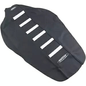 SDG コンポーネント 6 リブ シート カバー - ホワイト/ブラック - KX 450 95960WK SDG Components 6-Ribbed Seat Cover - White/Black - KX 450 95960WK 【並行輸入品】