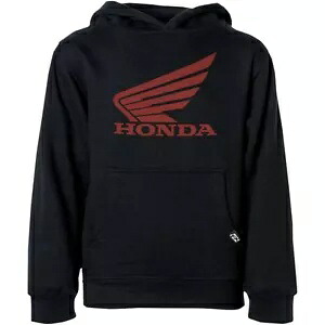Factory Effex Youth Honda Wing プルオーバー パーカー - ブラック - L 25-88344 Factory Effex Youth Honda Wing Pullover Hoodie - Black - Large 25-88344 【並行輸入品】