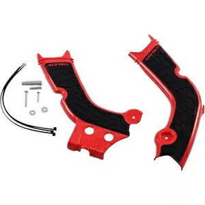Acerbis X-グリップ フレーム ガード レッド/ブラック 2736331018 Acerbis X-Grip Frame Guards Red/Black 2736331018 【並行輸入品】