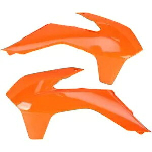 UFO プラスチック ラジエーター シュラウド - 250 EXC - オレンジ KT04052-127 UFO Plastics Radiator Shrouds - 250 EXC - Orange KT04052-127 【並行輸入品】