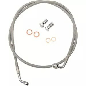 LA チョッパーズ ステンレススチール ブレーキ ライン - FXDF LA-8230B16 LA Choppers Stainless Steel Brake Lines - FXDF LA-8230B16 【並行輸入品】
