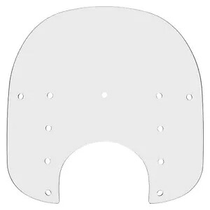 Fats フロントガラス - 15 インチ - 9 インチ ヘッドライト カットアウト - クリア - プラスチック MEP3520 Fats Windshield - 15\