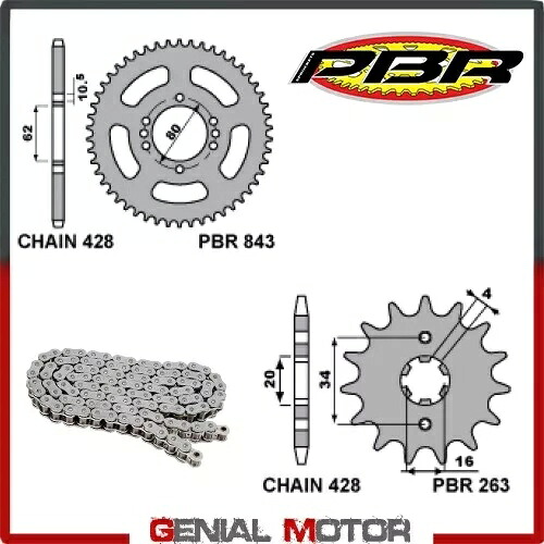 EK1822 チェーンとスプロケットキット 14 / 50 / 428 PBR ヤマハ XT 1991 - 1994 EK1822 Chain and Sprockets Kit 14 / 50 / 428 PBR YAMAHA XT 1991 - 1994 【並行輸入品】