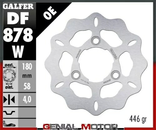 Galfer ブレーキディスク リア ウェーブ固定 180x3.8 mm KYMCO DINK 150 1997- Galfer brake discs rear wave fixed 180x3.8 mm KYMCO DINK 150 1997- 【並行輸入品】
