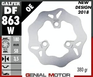Galfer ブレーキディスク リア ウェーブ 固定 180x3.5 mm プジョー スピードファイト 100 1997- Galfer brake discs rear wave fixed 180x3.5 mm Peugeot speedfight 100 1997- 【並行輸入品】