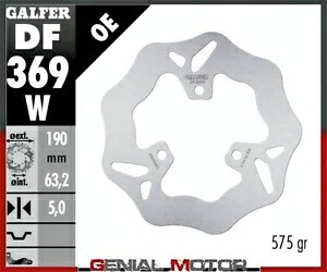 Galfer リア ブレーキ ディスク WAVE FIXED 190x5mm MBK SKYLINER 2001 Galfer Rear Brake Disc WAVE FIXED 190x5mm MBK SKYLINER 2001 【並行輸入品】