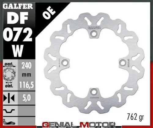 Galfer リア ブレーキ ディスク ウェーブ固定 240x5mm ホンダ CBF 600 S ABS 2008 Galfer Rear Brake Disc WAVE FIXED 240x5mm HONDA CBF 600 S ABS 2008 【並行輸入品】