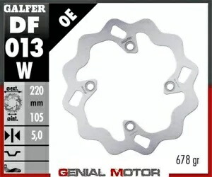 Galfer リアブレーキディスク WAVE 固定 220x5mm TRIUMPH SPEED TRIPLE 955 i 1999-2001 Galfer Rear Brake Disc WAVE FIXED 220x5mm TRIUMPH SPEED TRIPLE 955 i 1999-2001 【並行輸入品】
