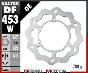 Galfer フロント ブレーキ ディスク ウェーブ固定 267x4mm ヤマハ XT 600 テネレ 1987-1990 Galfer Front Brake Disc WAVE FIXED 267x4mm YAMAHA XT 600 TENERE 1987-1990 【並行輸入品】