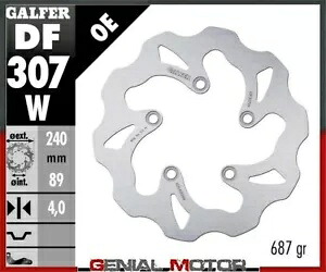 Galfer リア ブレーキ ディスク ウェーブ固定 240x4mm スズキ GSX 750 F IZQ 2003 Galfer Rear Brake Disc WAVE FIXED 240x4mm SUZUKI GSX 750 F IZQ 2003 【並行輸入品】
