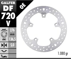 Galfer リア ブレーキ ディスク ラウンド 固定 276x5mm BMW R 1250 RS 2019 Galfer Rear Brake Disc ROUND FIXED 276x5mm BMW R 1250 RS 2019 【並行輸入品】