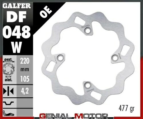 Galfer リア ブレーキ ディスク ウェーブ固定 220x4mm ホンダ NX 4 ファルコン 2003 Galfer Rear Brake Disc WAVE FIXED 220x4mm HONDA NX 4 FALCON 2003 【並行輸入品】