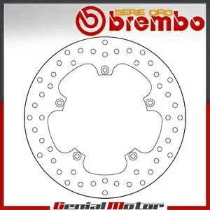 ブレーキ ディスク 固定ブレンボ リア プジョー メトロポリス I スポーツ 400 2014 - 2016 Brake Disc Fixed Brembo Rear Peugeot Metropolis I Sport 400 2014 - 2016 【並行輸入品】