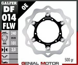 Galfer フロント ブレーキ ディスク ウェーブ フローティング (C. スチール) 240x3mm HM CRF 250 R 2009 Galfer Front Brake Disc WAVE FLOATING (C. STEEL) 240x3mm HM CRF 250 R 2009 【並行輸入品】