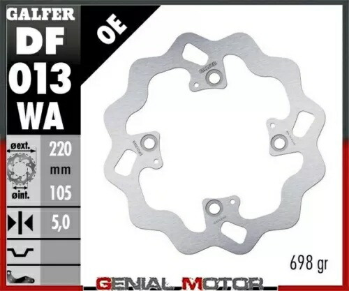 Galfer リアブレーキディスク ウェーブ固定 220x5mm ホンダ CB 600 ホーネット 1998-1999 Galfer Rear Brake Disc WAVE FIXED 220x5mm HONDA CB 600 HORNET 1998-1999 【並行輸入品】