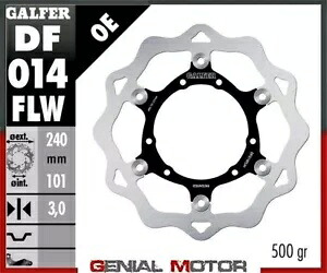 Galfer フロント ブレーキ ディスク ウェーブ フローティング(スチール)240x3mm ホンダ CRF 450 F/R 2008-2014 Galfer Front Brake Disc WAVE FLOATING(STEEL)240x3mm HONDA CRF 450 F/R 2008-2014 【並行輸入品】