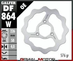 Galfer ブレーキディスク フロント ウェーブ固定 226x4 mm プジョー エリセオ 125 1998-2000- Galfer brake discs front wave fixed 226x4 mm Peugeot Elyseo 125 1998-2000- 【並行輸入品】 44,330円