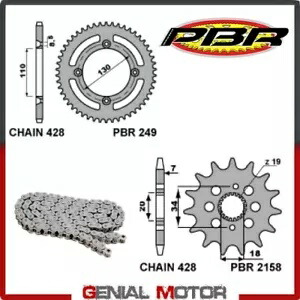 EK2503 チェーンとスプロケットキット 15 / 56 / 428 PBR ホンダ CRF R 2012 EK2503 Chain and Sprockets Kit 15 / 56 / 428 PBR HONDA CRF R 2012 【並行輸入品】
