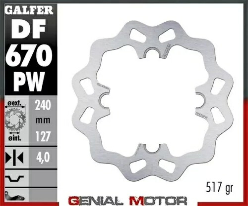 Galfer リア ブレーキ ディスク WAVE 240x4mm BETA 400 RR 4T 2005-2012 Galfer Rear Brake Disc WAVE 240x4mm BETA 400 RR 4T 2005-2012 【並行輸入品】
